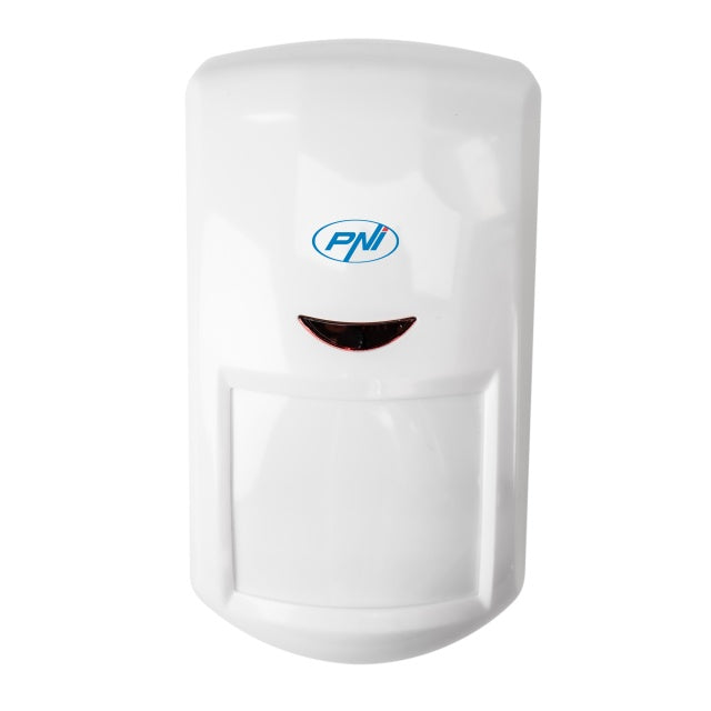 Senzor de miscare PIR PNI SafeHouse HS004, pentru sisteme de alarma wireless, cu imunitate la animale, sensibilitate reglabila