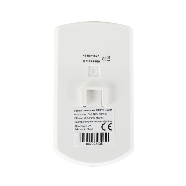 Senzor de miscare PIR PNI SafeHouse HS004, pentru sisteme de alarma wireless, cu imunitate la animale, sensibilitate reglabila