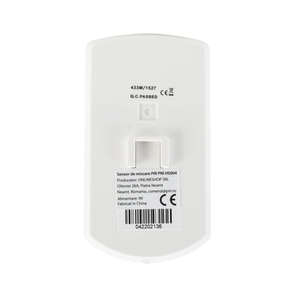 Senzor de miscare PIR PNI SafeHouse HS004, pentru sisteme de alarma wireless, cu imunitate la animale, sensibilitate reglabila