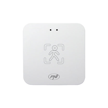 Senzor de prezenta PNI SafeHouse HS402 Wi-Fi, cu unde radar milimetrice, raza de 10 m, detecteaza miscarea si prezenta statica, masoara distanta si luminozitatea, compatibil cu aplicatia Tuya, aliment