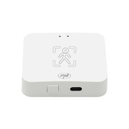 Senzor de prezenta PNI SafeHouse HS402 Wi-Fi, cu unde radar milimetrice, raza de 10 m, detecteaza miscarea si prezenta statica, masoara distanta si luminozitatea, compatibil cu aplicatia Tuya, aliment