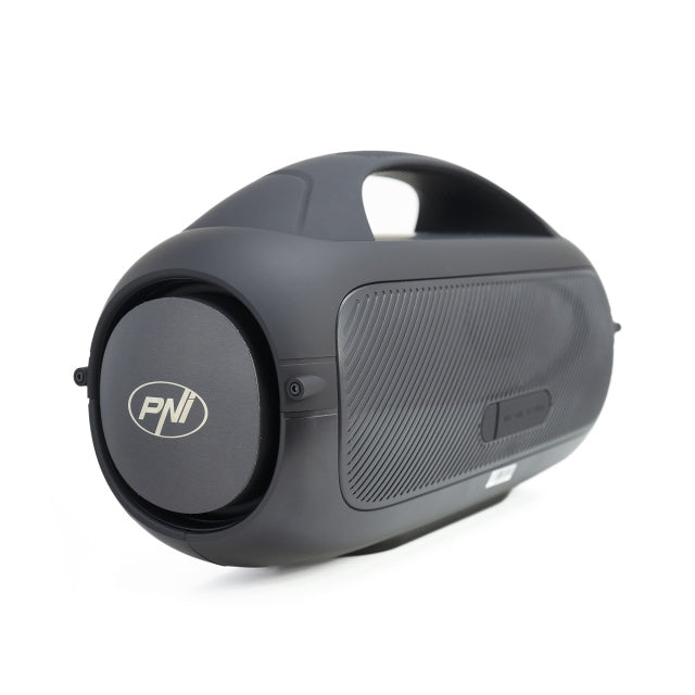 Set 2 boxe portabile PNI FunBox BT600, imperechere prin Bluetooth cu functie sunet stereo, 65W, IPX4