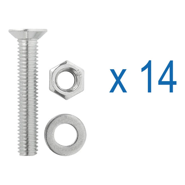 Set 2 Sine ancorare aluminiu 60 cm cu carlige