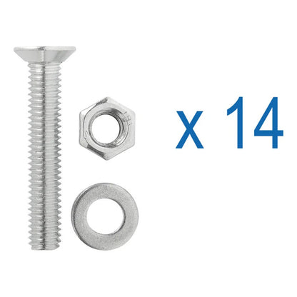 Set 2 Sine ancorare aluminiu 60 cm cu carlige