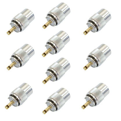 Set cu 10 bucati mufa PNI PL259 pentru cablu RG213 pin central aurit 9 mm