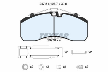 SET PLACUTE FRANA TEXTAR DAF, IRISBUS, IVECO, KARSAN, MAN, MERCEDES, NEOPLAN, RENAULT, SCANIA, SETRA