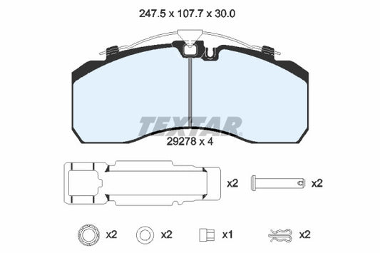 SET PLACUTE FRANA TEXTAR DAF, IRISBUS, IVECO, KARSAN, MAN, MERCEDES, NEOPLAN, RENAULT, SCANIA, SETRA