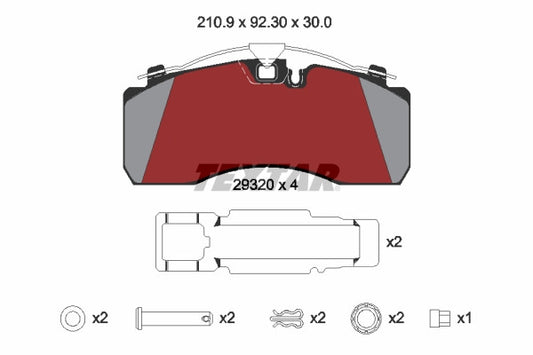 Set placute frana TEXTAR Iveco, Man, MB Atego