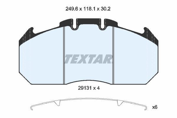 Set placute frana TEXTAR MAN SU, TGA, TGL