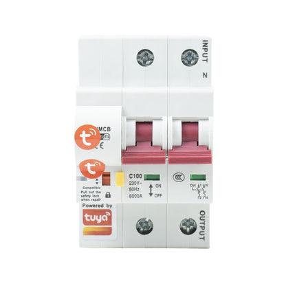 Siguranta automata inteligenta PNI SafeHome PT802P WiFi, 2P, 100A, comanda prin internet, aplicatie de mobil Tuya Smart, integrare in scenarii si automatizari smart cu alte produse compatibile Tuya, A
