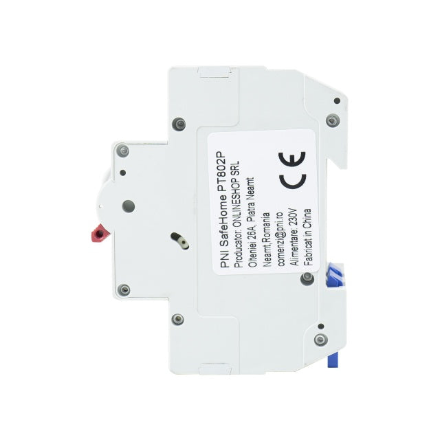 Siguranta automata inteligenta PNI SafeHome PT802P WiFi, 2P, 100A, comanda prin internet, aplicatie de mobil Tuya Smart, integrare in scenarii si automatizari smart cu alte produse compatibile Tuya, A