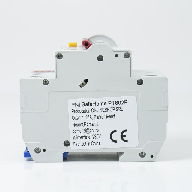 Siguranta automata inteligenta PNI SafeHome PT802P WiFi, 2P, 100A, comanda prin internet, aplicatie de mobil Tuya Smart, integrare in scenarii si automatizari smart cu alte produse compatibile Tuya, A