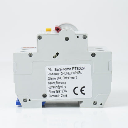 Siguranta automata inteligenta PNI SafeHome PT802P WiFi, 2P, 100A, comanda prin internet, aplicatie de mobil Tuya Smart, integrare in scenarii si automatizari smart cu alte produse compatibile Tuya, A