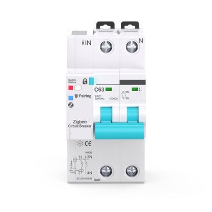 Siguranta automata inteligenta PNI SafeHome PT863 WiFi reglabila 1-63A, comanda prin internet, aplicatie de mobil Tuya Smart, integrare in scenarii si automatizari smart cu alte produse compatibile Tu