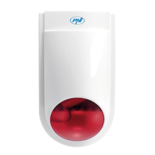 Sirena de exterior wireless PNI SafeHouse HS007, 110dB cu acumulator pentru sistemul de alarma wireless PNI SafeHouse PNI HS600 si HS650