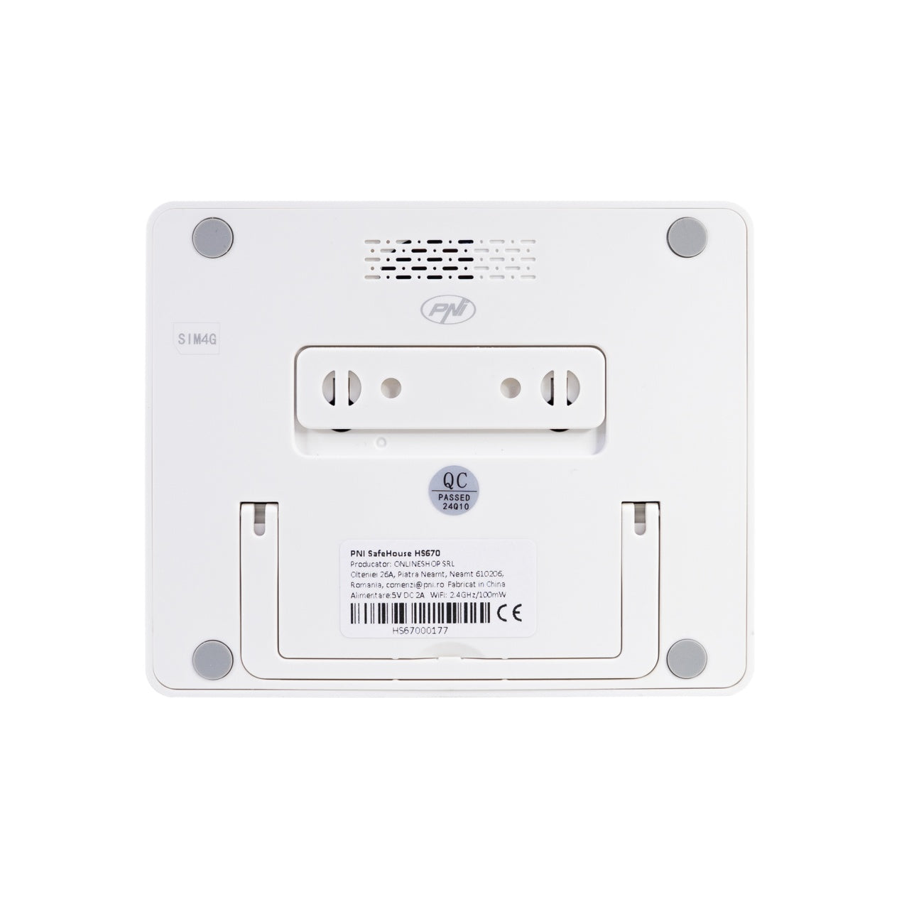 Sistem de alarma wireless PNI SafeHouse HS670 WiFi GSM 4G, ecran color tactil, 99 zone wireless, suporta 5 numere de telefon, apel si SMS de alarma, compatibil cu aplicatia Tuya Smart