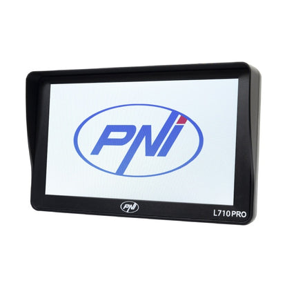 Sistem de navigatie GPS PNI L710 PRO cu parasolar, 7 inch, 800 MHz, 256MB DDR, 16GB memorie interna, FM transmitter, cu doua alimentatoare auto incluse