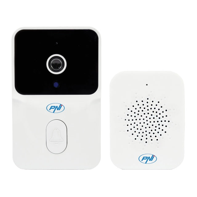 Sonerie video PNI Safe House IDB15 WiFi, vizibilitate noctura, IP54, acumulator incorporat, control din aplicatia Tuya