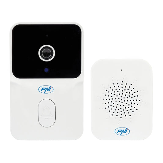 Sonerie video PNI Safe House IDB15 WiFi, vizibilitate noctura, IP54, acumulator incorporat, control din aplicatia Tuya