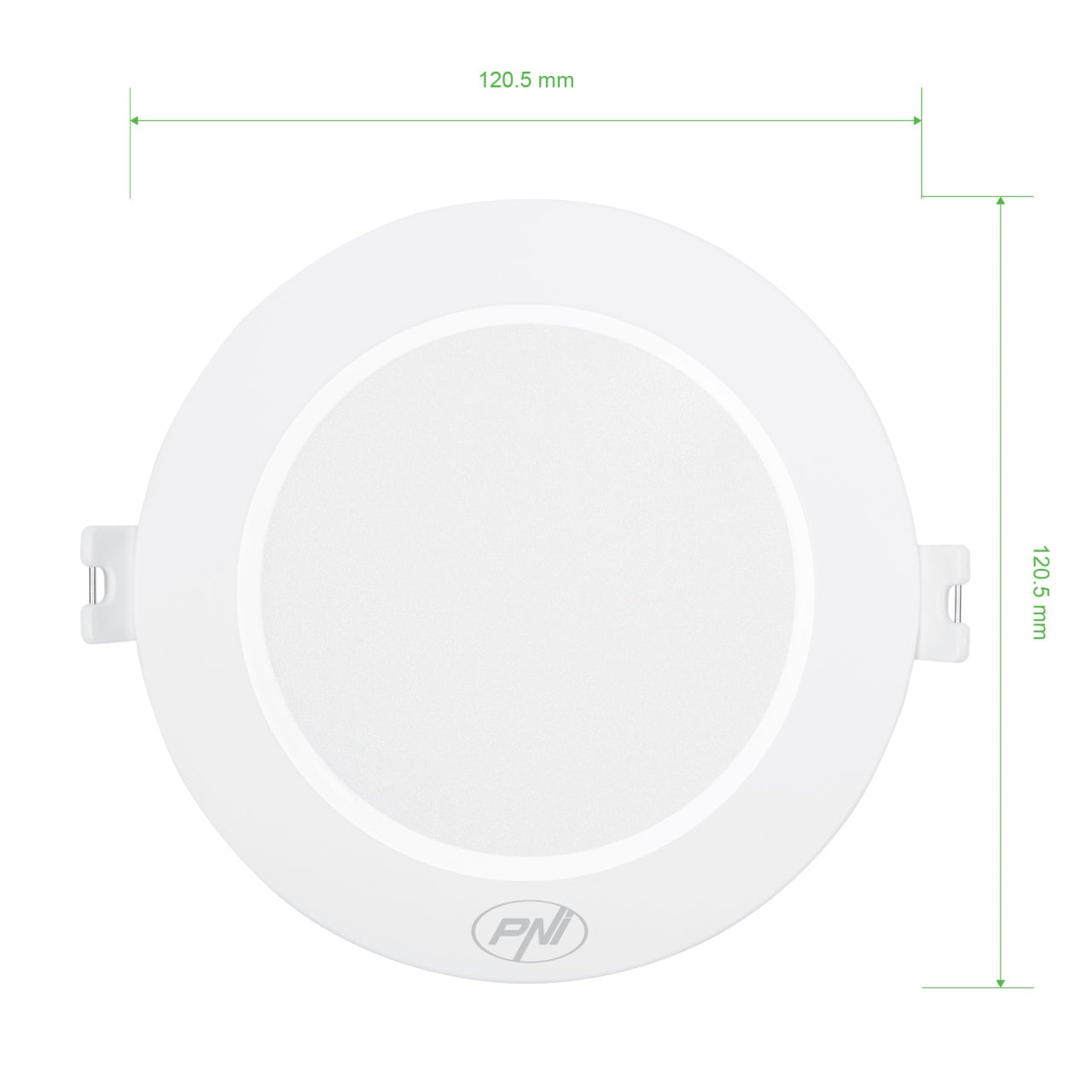 Spot LED PNI D-Light CL2506 6W, incastrabil, rotund 120 cm, 6400K, alimentare 230V, 660 lm, alb rece