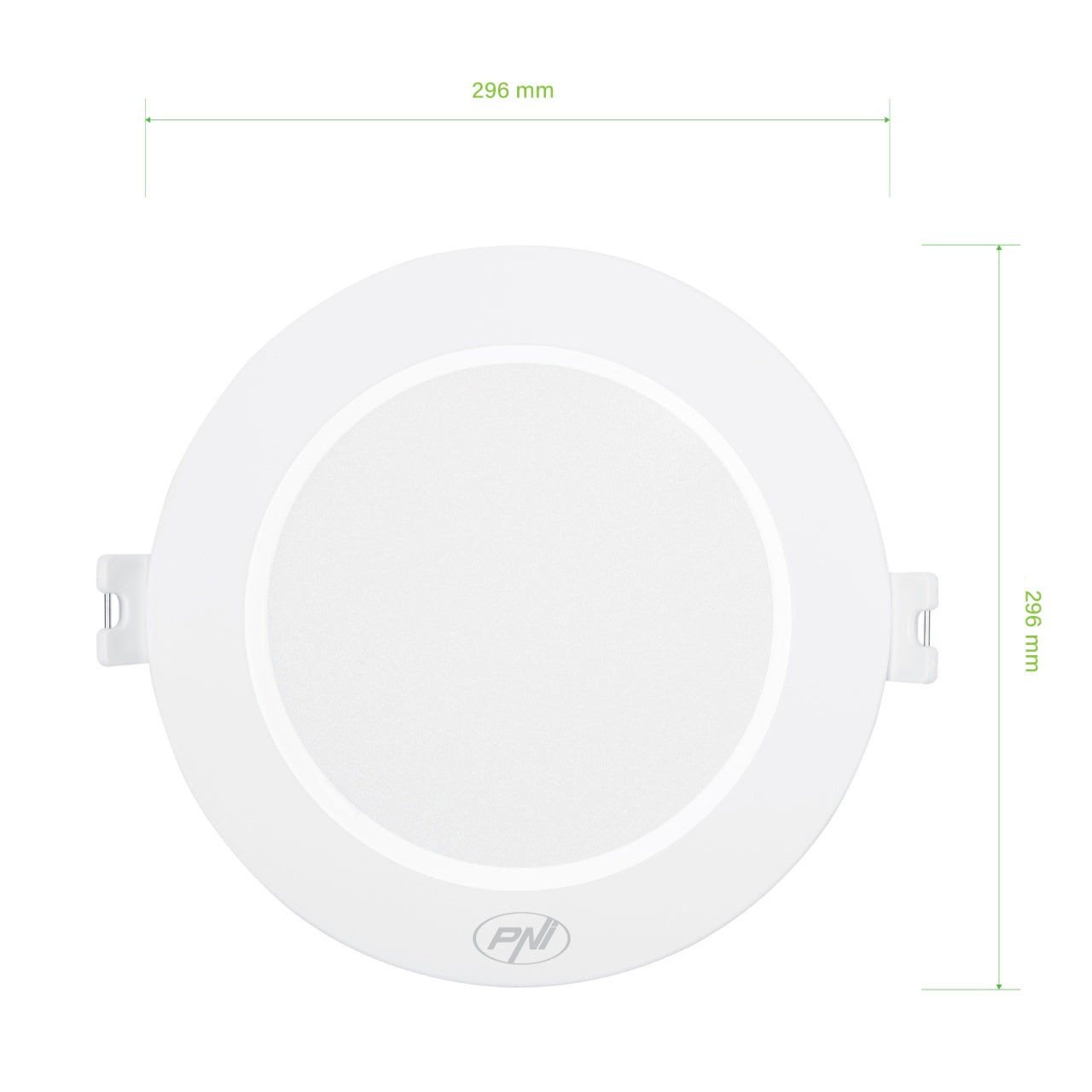 Spot LED PNI D-Light CL2524 24W, incastrabil, rotund 29 cm, 6400K, alimentare 230V, 2640 lm, alb rece