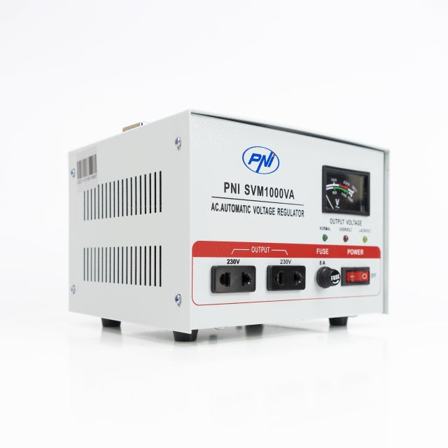 Stabilizator de tensiune PNI SVM1000VA cu servomotor, 800W, 3.6A, iesire 230V