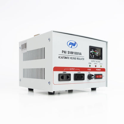 Stabilizator de tensiune PNI SVM1000VA cu servomotor, 800W, 3.6A, iesire 230V
