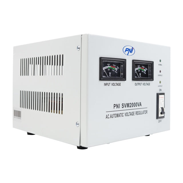 Stabilizator de tensiune PNI SVM2000VA cu servomotor, 1600W, 7.2A, iesire 230V