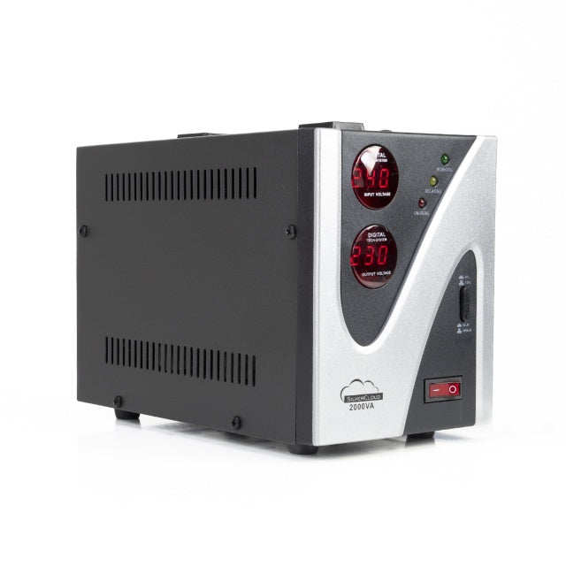 Stabilizator de tensiune SilverCloud 2000VA 1200W 9.1A iesire 230V ± 10%