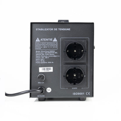 Stabilizator de tensiune SilverCloud 2000VA 1200W 9.1A iesire 230V ± 10%