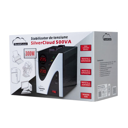 Stabilizator de tensiune SilverCloud 500VA 300W 2.3A