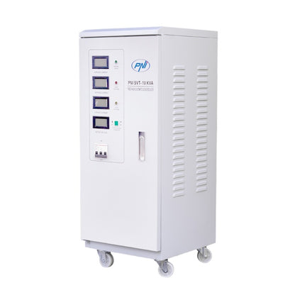 Stabilizator de tensiune trifazat PNI SVT-10K cu servomotor, 10000VA, 8000W, iesire 380V