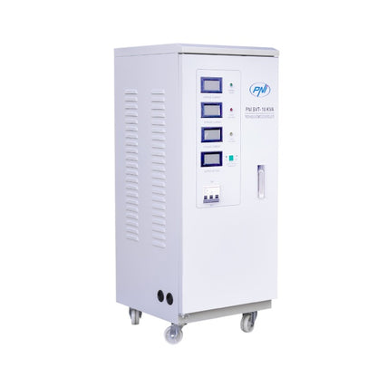 Stabilizator de tensiune trifazat PNI SVT-10K cu servomotor, 10000VA, 8000W, iesire 380V