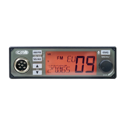 Statie radio CB CRT Alpha N ASQ, 4W, NRC, Echo, RF Gain, Roger Beep, display color, 12V-24V