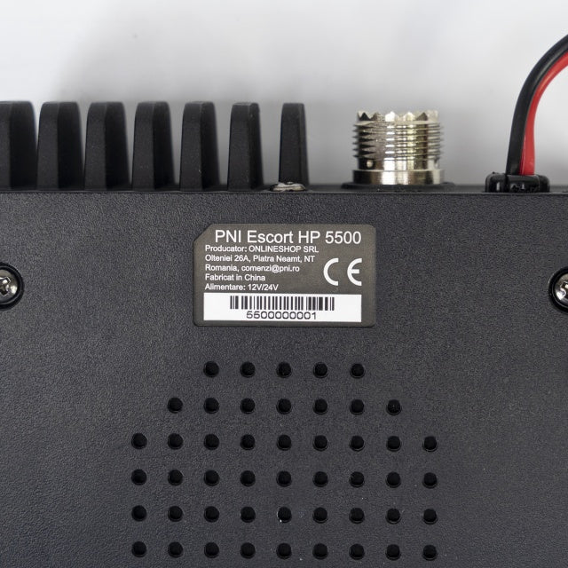Statie radio CB PNI Escort HP 5500, multistandard, 4W, AM-FM, 12V/24V, ASQ, RF Gain, mufa de bricheta inclusa