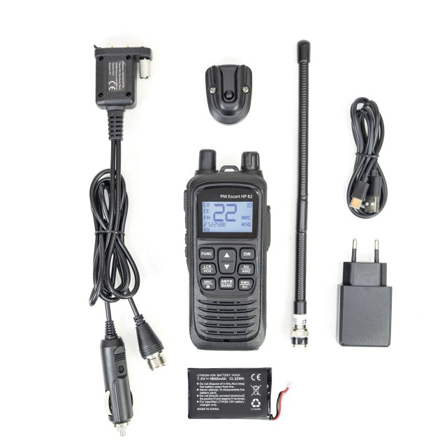 Statie radio CB portabila PNI Escort HP 82, multi standard, 4W, 12V, AM-FM, NRC, Dual Watch, Roger Beep, ASQ SQ reglabil, VOX