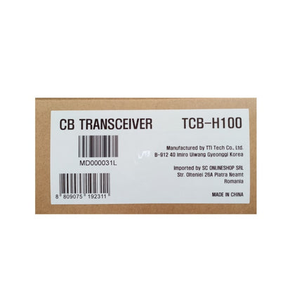 Statie radio CB portabila TTi TCB-H100, alimentare 12V/24V, Roger Beep, Squelch