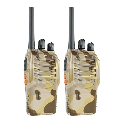 Statie radio portabila PNI PMR R40 Camo, set cu 2 buc, 0.5W, 16 canale programabile, 16 PMR si tonuri 50 CTCSS si 104 DCS, ASQ, TOT, monitor, programabila, acumulatori 1200mAh, incarcatoare si casti i