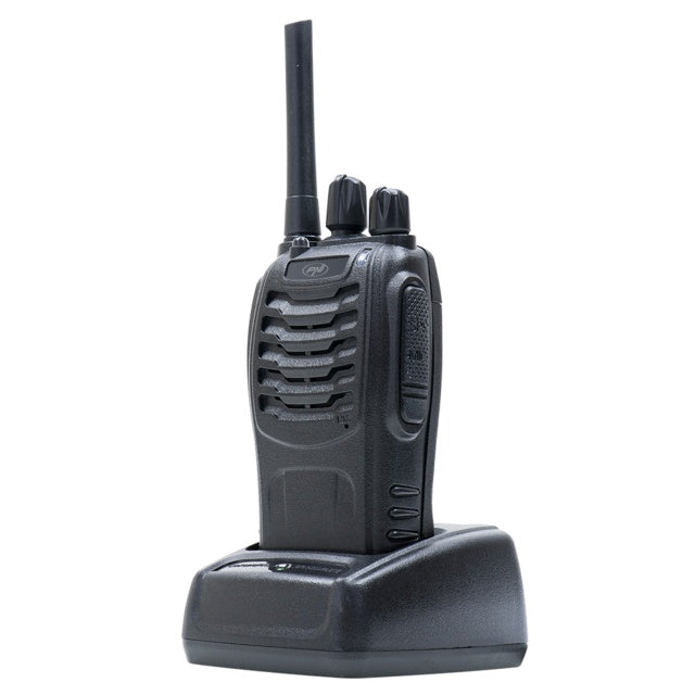 Statie radio portabila PNI PMR R40 PRO, set cu 2 buc, 0.5W, 16 canale programabile, 16 PMR si tonuri 50 CTCSS si 104 DCS, ASQ, TOT, monitor, programabila, acumulatori 1200mAh, incarcatoare si casti in