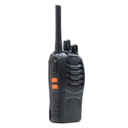 Statie radio portabila PNI PMR R40 PRO, set cu 2 buc, 0.5W, 16 canale programabile, 16 PMR si tonuri 50 CTCSS si 104 DCS, ASQ, TOT, monitor, programabila, acumulatori 1200mAh, incarcatoare si casti in