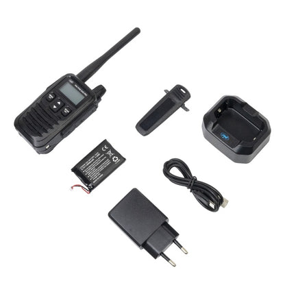 Statie radio portabila PNI PMR R45 PRO 446MHz, 0.5W, 99 canale programabile, 16 PMR si tonuri 38 CTCSS si 104 DCS, Squelch 5 niveluri, VOX, TOT, BCL, Scan, Roger Beep