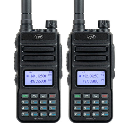 Statie radio portabila VHF/UHF PNI P15UV dual band, 144-146MHz/430-440Mhz, 999CH, cu acumulator 1500 mAh