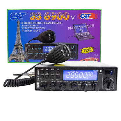 Statie radioamatori CRT SS 6900 VOX CB, AM, FM, USB, SSB, CW, PA, 28-29.7Mhz, ASQ, RF Gain, Roger Beep, 12V, programabil
