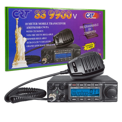Statie radioamatori CRT SS 9900V AM, FM, LSB, USB, CW 28-29.7Mhz, ASQ, DTMF, Roger Beep, 12V, CTCSS, DCS, programabila
