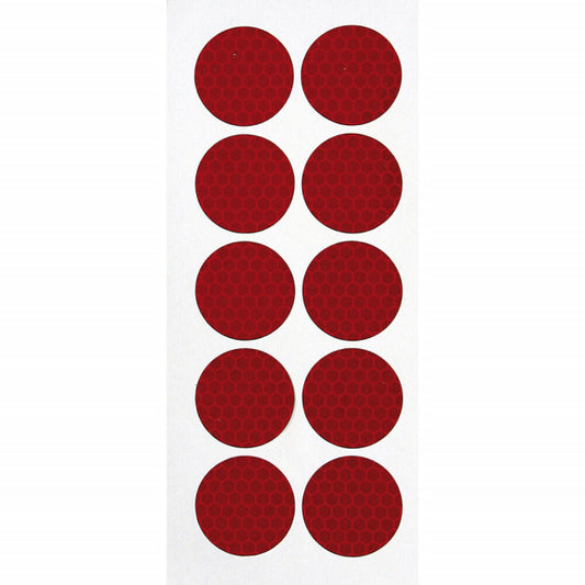 Stickere reflectorizante - Set 10 Buc - Ø 27 mm - Rosu