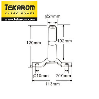 Suport girofar tubular T