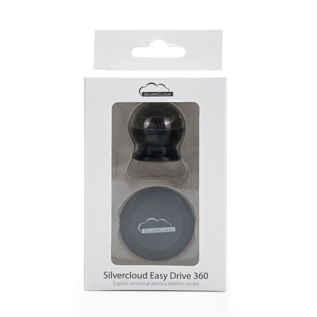 Suport magnetic pentru telefon mobil Silvercloud Easy Drive 360 aplicare pe bord