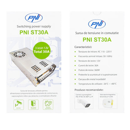 Sursa de tensiune in comutatie PNI ST30A 12V 30A 360W