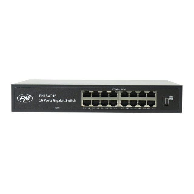Switch PNI SW016, 16 x 10/100/1000 Mbps, Gigabit, carcasa metalica