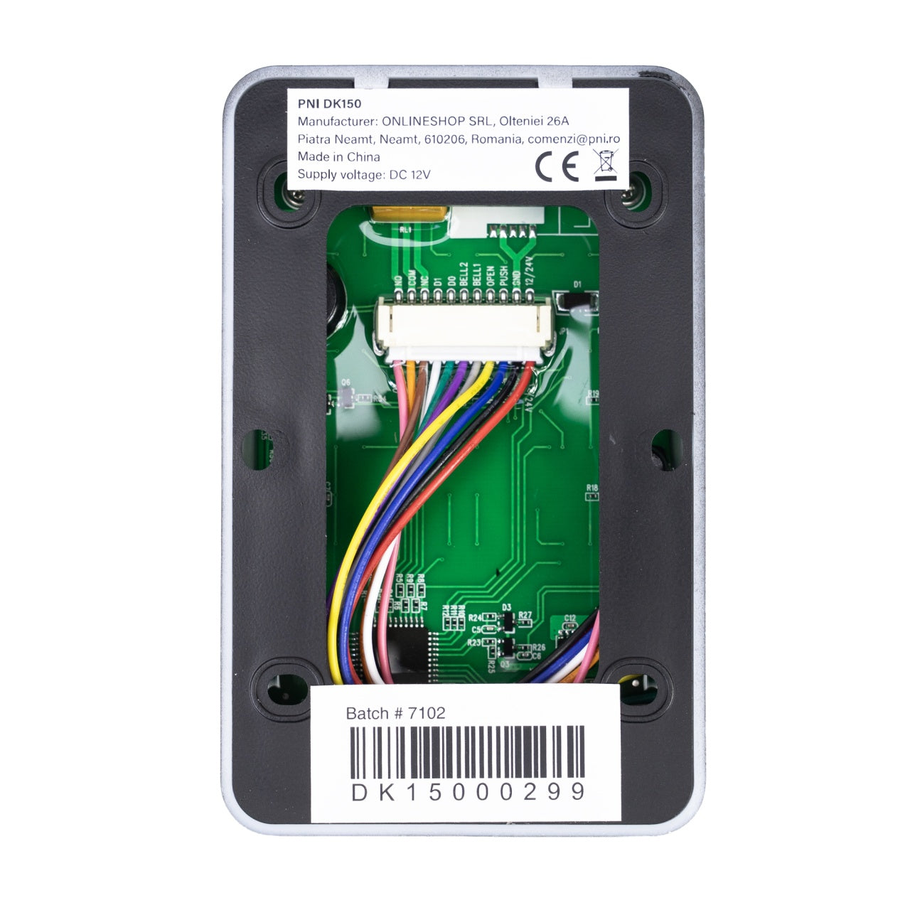 Tastatura control acces PNI DK150 stand alone, deblocare cu PIN, card RFID, IP65, negru